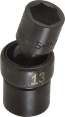 SK - 3/8" Drive 13mm Standard Universal Impact Socket - 6 Points, 2-9/64" OAL - USA Tool & Supply