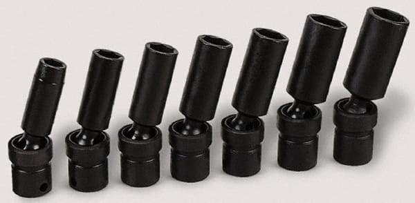 SK - 3/8" Drive 14mm Deep Universal Impact Socket - 6 Points, 3-7/32" OAL - USA Tool & Supply