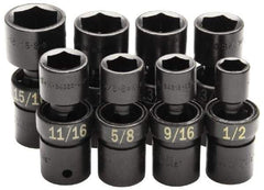 SK - 1/2" Drive 1-1/16" Standard Universal Impact Socket - 6 Points, 3-23/64" OAL - USA Tool & Supply