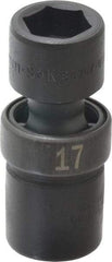 SK - 1/2" Drive 17mm Standard Universal Impact Socket - 6 Points, 2-51/64" OAL - USA Tool & Supply