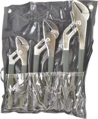 Value Collection - 3 Piece Tongue & Groove Plier Set - Comes in Plastic Pouch - USA Tool & Supply