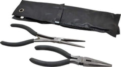 Value Collection - 2 Piece Needle Nose Plier Set - Comes in Plastic Pouch - USA Tool & Supply