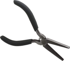 Value Collection - 5" OAL, 1" Jaw Length x 5/8" Jaw Width, Long Nose Mini Pliers - Standard Jaw, Flat Nose Head, Plastic Dipped Handles - USA Tool & Supply