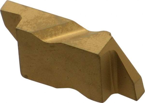 Kennametal - 4125NG Grade KC850, 3.18mm Cutting Width Carbide Grooving Insert - 3.81mm Max Depth of Cut, Left Hand, 0.19mm Corner Radius, TiC/TiCN/TiN Finish - USA Tool & Supply