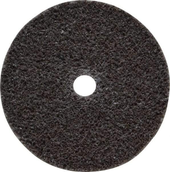 3M - 2" Diam, 1/4" Face Width, 1/4" Center Hole, Medium Grade, Aluminum Oxide Deburring Wheel - Unitized, Hard Density 7 Grade, 22,100 RPM - USA Tool & Supply