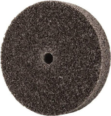 3M - 2-1/2" Diam, 1/2" Face Width, 1/4" Center Hole, Medium Grade, Aluminum Oxide Deburring Wheel - Unitized, Hard Density 7 Grade, 18,100 RPM - USA Tool & Supply