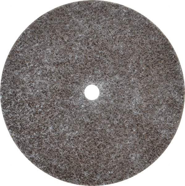 3M - 3" Diam, 1/8" Face Width, 1/4" Center Hole, Medium Grade, Aluminum Oxide Deburring Wheel - Unitized, Hard Density 7 Grade, 18,100 RPM - USA Tool & Supply