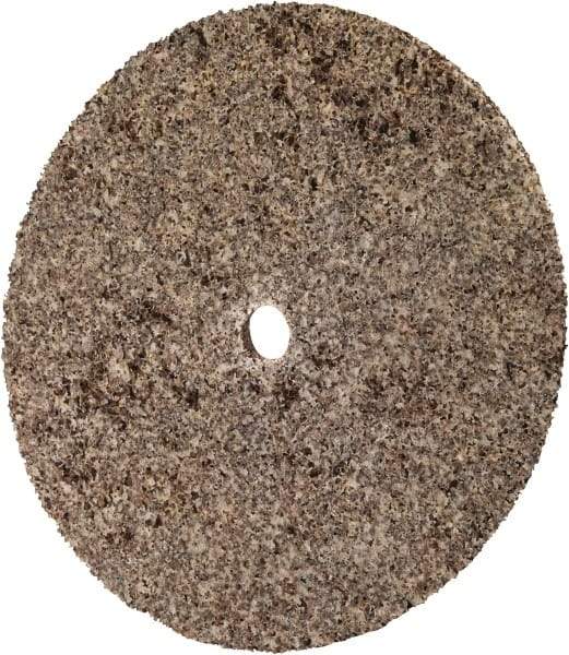 3M - 3" Diam, 1/8" Face Width, 1/4" Center Hole, Coarse Grade, Aluminum Oxide Deburring Wheel - Unitized, Hard Density 7 Grade, 18,100 RPM - USA Tool & Supply