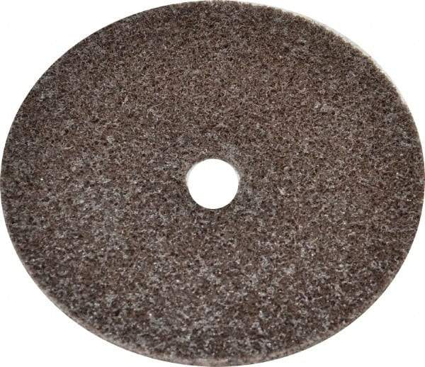 3M - 3" Diam, 1/8" Face Width, 3/8" Center Hole, Medium Grade, Aluminum Oxide Deburring Wheel - Unitized, Hard Density 7 Grade, 18,100 RPM - USA Tool & Supply