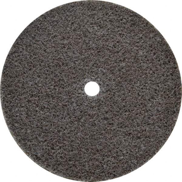 3M - 3" Diam, 1/4" Face Width, 1/4" Center Hole, Medium Grade, Aluminum Oxide Deburring Wheel - Unitized, Hard Density 7 Grade, 18,100 RPM - USA Tool & Supply