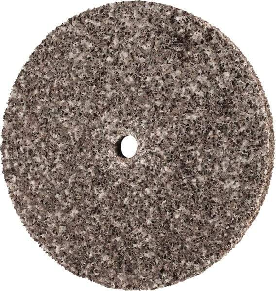 3M - 3" Diam, 1/4" Face Width, 1/4" Center Hole, Coarse Grade, Aluminum Oxide Deburring Wheel - Unitized, Hard Density 7 Grade, 18,100 RPM - USA Tool & Supply
