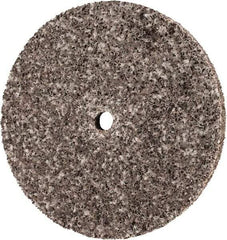 3M - 3" Diam, 1/4" Face Width, 1/4" Center Hole, Coarse Grade, Aluminum Oxide Deburring Wheel - Unitized, Hard Density 7 Grade, 18,100 RPM - USA Tool & Supply