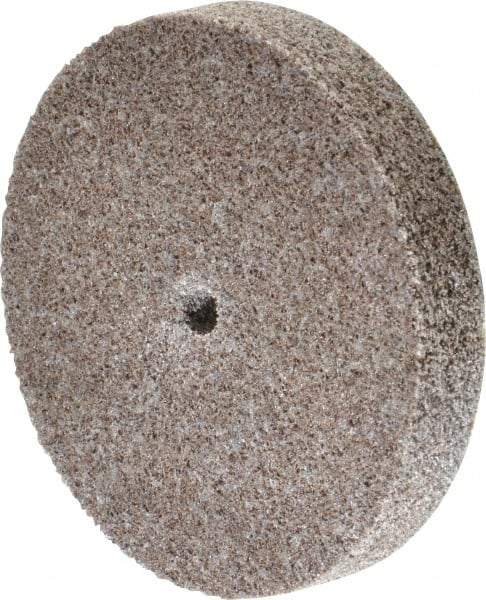 3M - 3" Diam, 1/2" Face Width, 1/4" Center Hole, Medium Grade, Aluminum Oxide Deburring Wheel - Unitized, Hard Density 7 Grade, 15,100 RPM - USA Tool & Supply