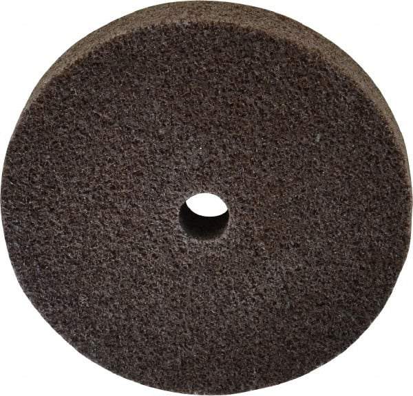 3M - 3" Diam, 1/2" Face Width, 3/8" Center Hole, Medium Grade, Aluminum Oxide Deburring Wheel - Unitized, Hard Density 7 Grade, 15,100 RPM - USA Tool & Supply