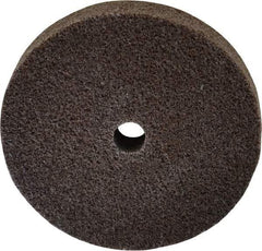 3M - 3" Diam, 1/2" Face Width, 3/8" Center Hole, Medium Grade, Aluminum Oxide Deburring Wheel - Unitized, Hard Density 7 Grade, 15,100 RPM - USA Tool & Supply