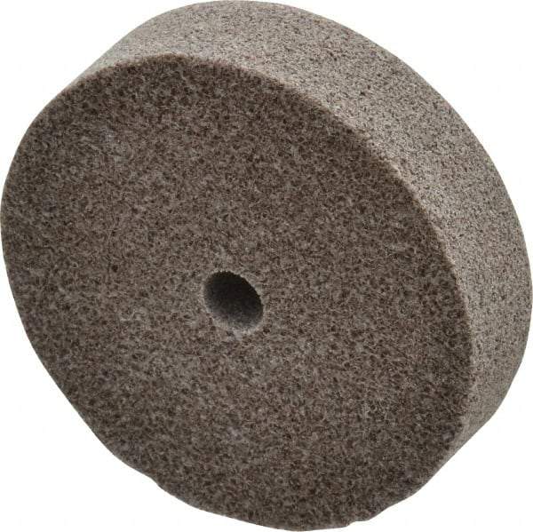3M - 3" Diam, 3/4" Face Width, 3/8" Center Hole, Fine Grade, Aluminum Oxide Deburring Wheel - Unitized, Medium Density 5 Grade, 15,100 RPM - USA Tool & Supply