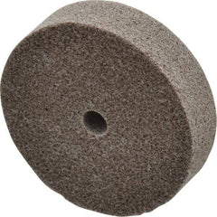 3M - 3" Diam, 3/4" Face Width, 3/8" Center Hole, Fine Grade, Aluminum Oxide Deburring Wheel - Unitized, Medium Density 5 Grade, 15,100 RPM - USA Tool & Supply