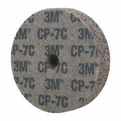 3M - 3" Diam, 3/4" Face Width, 3/8" Center Hole, Coarse Grade, Aluminum Oxide Deburring Wheel - Unitized, Hard Density 7 Grade, 15,100 RPM - USA Tool & Supply