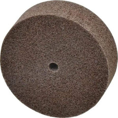3M - 3" Diam, 1" Face Width, 1/4" Center Hole, Medium Grade, Aluminum Oxide Deburring Wheel - Unitized, Hard Density 7 Grade, 15,100 RPM - USA Tool & Supply