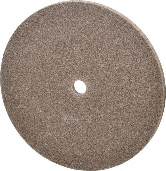3M - 6" Diam, 1/4" Face Width, 1/2" Center Hole, Medium Grade, Aluminum Oxide Deburring Wheel - Unitized, Hard Density 7 Grade, 7,500 RPM - USA Tool & Supply