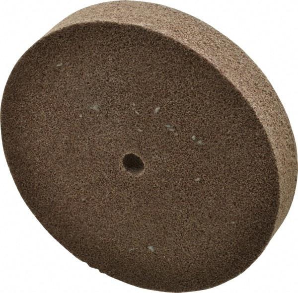 3M - 6" Diam, 1" Face Width, 1/2" Center Hole, Medium Grade, Aluminum Oxide Deburring Wheel - Unitized, Hard Density 7 Grade, 7,500 RPM - USA Tool & Supply