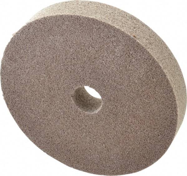 3M - 6" Diam, 1" Face Width, 1" Center Hole, Fine Grade, Aluminum Oxide Deburring Wheel - Unitized, Medium Density 5 Grade, 7,500 RPM - USA Tool & Supply