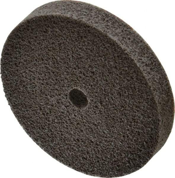 3M - 3" Diam, 1/2" Face Width, 3/8" Center Hole, Fine Grade, Aluminum Oxide Deburring Wheel - Unitized, Soft Density 3 Grade, 14,100 RPM - USA Tool & Supply