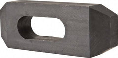 Value Collection - 5/8" Stud, Heat Treated Steel, Plain Strap Clamp - 1.772" Travel, 4" OAL x 1-1/2" Wide x 3/4" High, Black Oxide, Tapered Nose - USA Tool & Supply