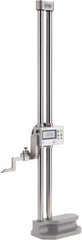 Mitutoyo - 24" Electronic Height Gage - 0.0005, 0.0002" (Switchable) Resolution, Accurate to 0.0015", LCD Display, SPC Data Output - USA Tool & Supply