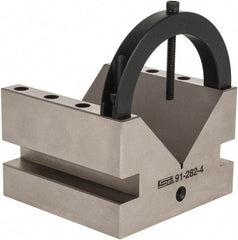 SPI - 4-3/8" Max Capacity, 90° Angle, Hardened Steel V-Block - 6" Long x 6" Wide x 4" High, Sold as Individual - USA Tool & Supply