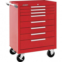 Kennedy - 8 Drawer 1,400 Lb Capacity Steel Tool Roller Cabinet - 27" Wide x 39" High x 18" Deep, Red - USA Tool & Supply