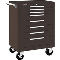 Kennedy - 8 Drawer 1,400 Lb Capacity Steel Tool Roller Cabinet - 27" Wide x 39" High x 18" Deep, Brown - USA Tool & Supply