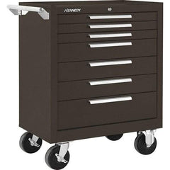 Kennedy - 7 Drawer 1,400 Lb Capacity Steel Tool Roller Cabinet - 29" Wide x 35" High x 20" Deep, Brown - USA Tool & Supply