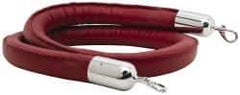 Tensator - 6' Long x 1-1/2" Wide Naugahyde Rope - Red - USA Tool & Supply