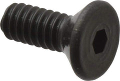 Value Collection - #2-56 UNC Hex Socket Drive, 82° Flat Screw - Alloy Steel, Black Oxide Finish, Fully Threaded, 1/4" OAL - USA Tool & Supply
