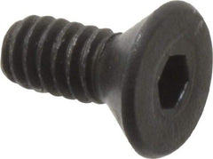 Value Collection - #3-48 UNC Hex Socket Drive, 82° Flat Screw - Alloy Steel, Black Oxide Finish, Fully Threaded, 1/4" OAL - USA Tool & Supply