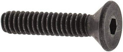 Value Collection - #3-48 UNC Hex Socket Drive, 82° Flat Screw - Alloy Steel, Black Oxide Finish, Fully Threaded, 1/2" OAL - USA Tool & Supply