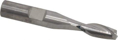 RobbJack - 19/64", 3/4" LOC, 3/8" Shank Diam, 2-1/2" OAL, 2 Flute, Solid Carbide Square End Mill - Single End, Uncoated, Spiral Flute, 30° Helix, Centercutting, Right Hand Cut, Right Hand Flute, Series T12-203 - USA Tool & Supply