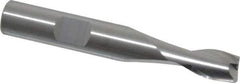 RobbJack - 5/16", 7/16" LOC, 3/8" Shank Diam, 2-1/2" OAL, 2 Flute, Solid Carbide Square End Mill - Single End, Uncoated, Spiral Flute, 30° Helix, Centercutting, Right Hand Cut, Right Hand Flute, Series T12-201 - USA Tool & Supply