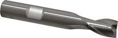RobbJack - 3/8", 1/2" LOC, 3/8" Shank Diam, 2-1/2" OAL, 2 Flute, Solid Carbide Square End Mill - Single End, Uncoated, Spiral Flute, 30° Helix, Centercutting, Right Hand Cut, Right Hand Flute, Series T12-201 - USA Tool & Supply