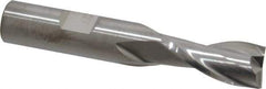 RobbJack - 1/2", 1" LOC, 1/2" Shank Diam, 3" OAL, 2 Flute, Solid Carbide Square End Mill - Single End, Uncoated, Spiral Flute, 30° Helix, Centercutting, Right Hand Cut, Right Hand Flute, Series T12-203 - USA Tool & Supply