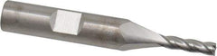 RobbJack - 5/32", 9/16" LOC, 3/8" Shank Diam, 2-1/2" OAL, 4 Flute, Solid Carbide Square End Mill - Single End, Uncoated, Spiral Flute, 30° Helix, Centercutting, Right Hand Cut, Right Hand Flute, Series T12-405 - USA Tool & Supply