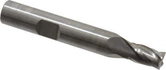 RobbJack - 9/32", 7/16" LOC, 3/8" Shank Diam, 2-1/2" OAL, 4 Flute, Solid Carbide Square End Mill - Single End, Uncoated, Spiral Flute, 30° Helix, Centercutting, Right Hand Cut, Right Hand Flute, Series T12-403 - USA Tool & Supply