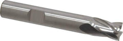 RobbJack - 3/8", 1/2" LOC, 3/8" Shank Diam, 2-1/2" OAL, 4 Flute, Solid Carbide Square End Mill - Single End, Uncoated, Spiral Flute, 30° Helix, Centercutting, Right Hand Cut, Right Hand Flute, Series T12-403 - USA Tool & Supply