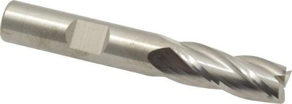 RobbJack - 3/8", 7/8" LOC, 3/8" Shank Diam, 2-1/2" OAL, 4 Flute, Solid Carbide Square End Mill - Single End, Uncoated, Spiral Flute, 30° Helix, Centercutting, Right Hand Cut, Right Hand Flute, Series TR-404 - USA Tool & Supply