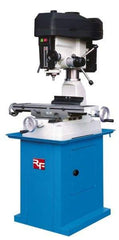 Rong Fu - 3 Phase, 16-3/8" Swing, Step Pulley Mill Drill Machine - 28-1/2" Table Length x 8-1/4" Table Width, 18-1/8" Longitudinal Travel, 6-1/4" Cross Travel, 12 Spindle Speeds, 1 hp, 230 Volts - USA Tool & Supply