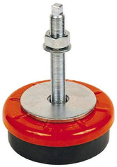 Sunnex - M20 x 1.50 Bolt Thread, 6-3/4" Long x 2-1/16" High Single Stud Mount Leveling Pad & Mount - 4,900 Max Lb Capacity, 6-1/4" Base Diam - USA Tool & Supply