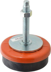 Sunnex - M16 x 1.50 Bolt Thread, 4-3/4" Long x 1-9/16" High Single Stud Mount Leveling Pad & Mount - 2,100 Max Lb Capacity, 4-3/4" Base Diam - USA Tool & Supply