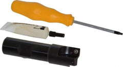 Kennametal - 7/8" Cut Diam, 7.11mm Max Depth of Cut, 3/4" Shank Diam, 3-1/4" OAL, Indexable Square Shoulder End Mill - SDEB 2615. Inserts, Cylindrical Shank, 0° Lead Angle - USA Tool & Supply