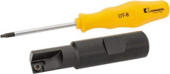 Kennametal - 5/8" Cut Diam, 7.11mm Max Depth of Cut, 3/4" Shank Diam, 3-1/4" OAL, Indexable Square Shoulder End Mill - SDEB 2615. Inserts, Cylindrical Shank, 0° Lead Angle - USA Tool & Supply